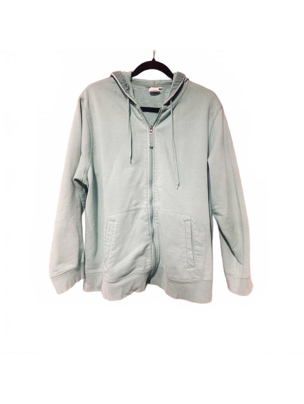 Mint green zip up sweater